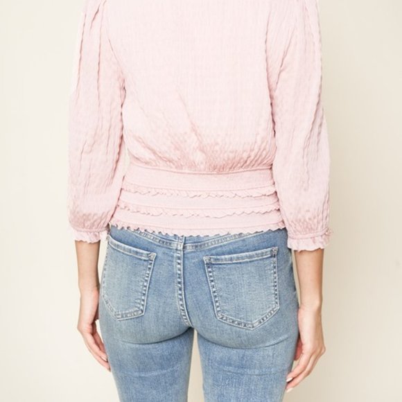 Pink Smocked baby doll crop top - Picture 8 of 10